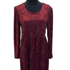 Molly Mallow Petite Size 6  Crushed Velour 90s Dress Gothic Lolita Dark Academia